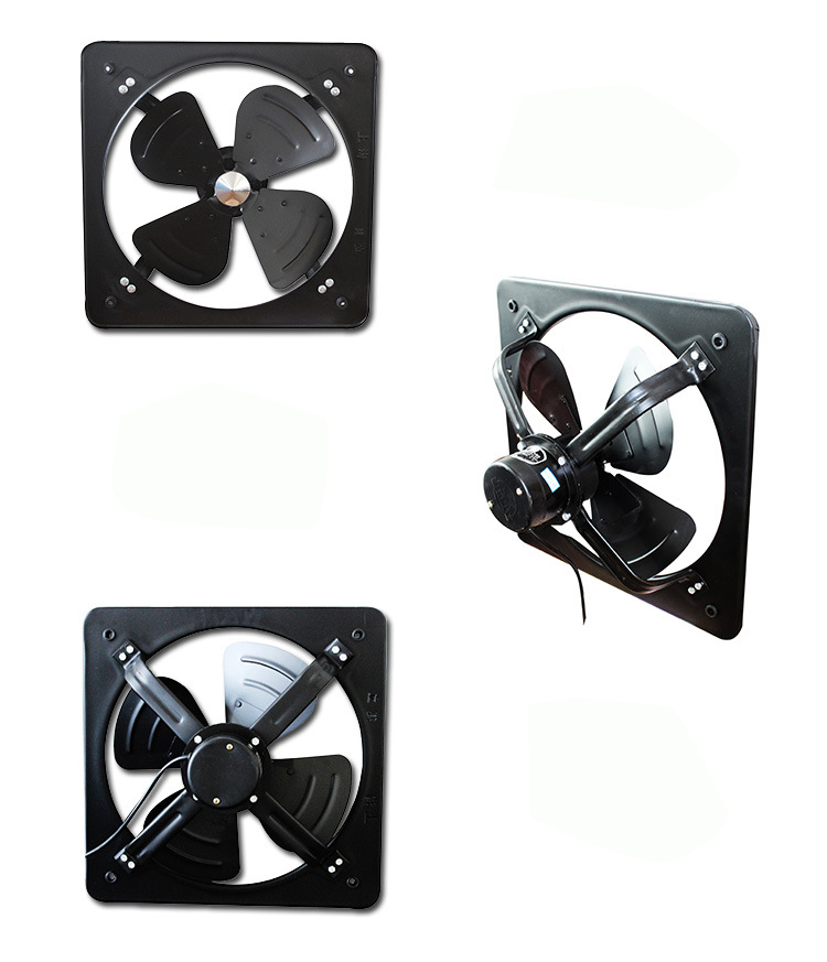 方型排風(fēng)扇正面、側(cè)面、反面圖
