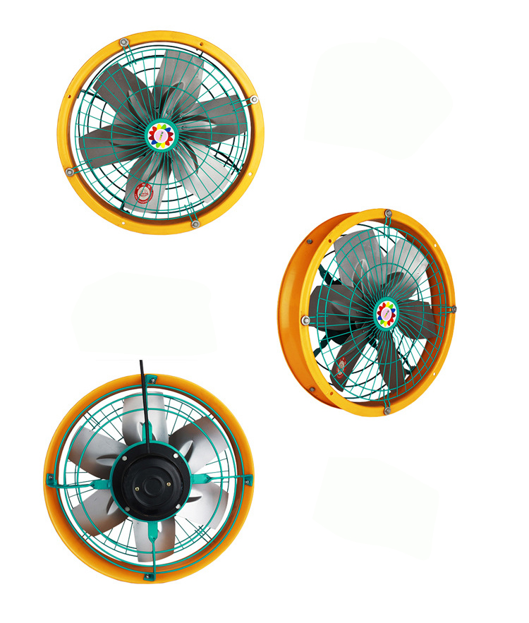 防護(hù)罩排氣風(fēng)扇正面、側(cè)面、背面圖