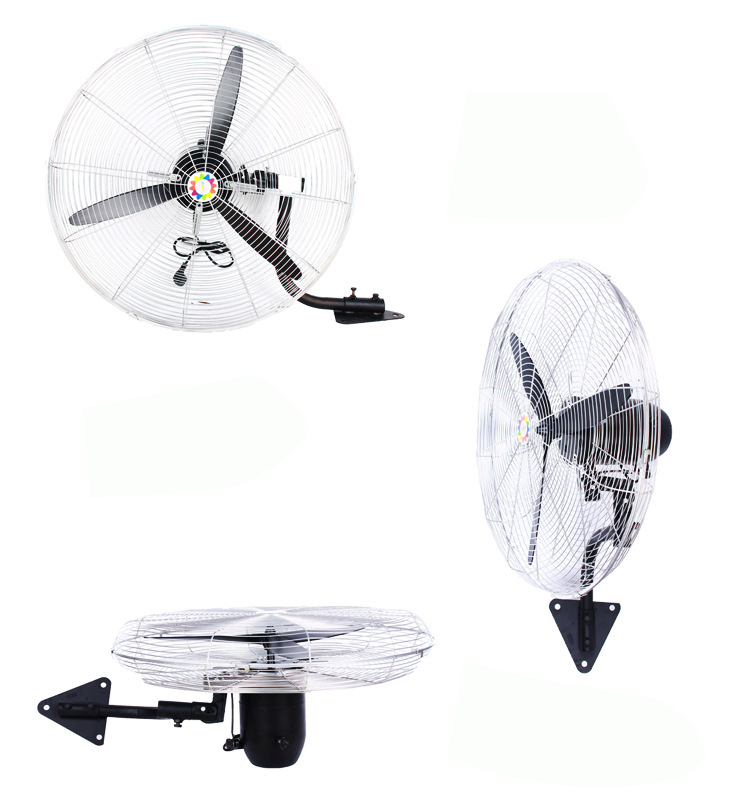 掛壁式搖頭排風(fēng)扇正面、側(cè)面、反面圖