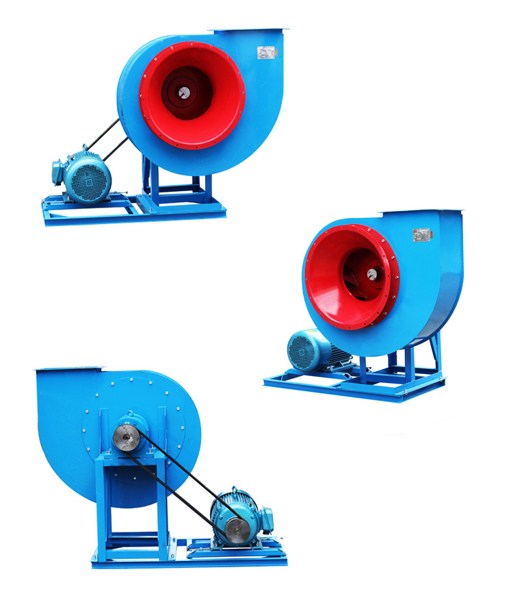 鍋爐離心引風機正面、側面、反面圖