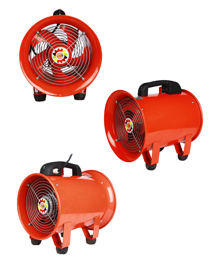 高溫軸流通風(fēng)機(jī)正面、側(cè)面、背面圖