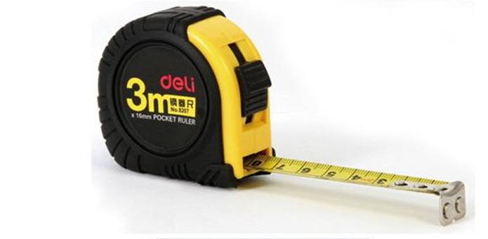 8207得力全包膠鋼卷尺