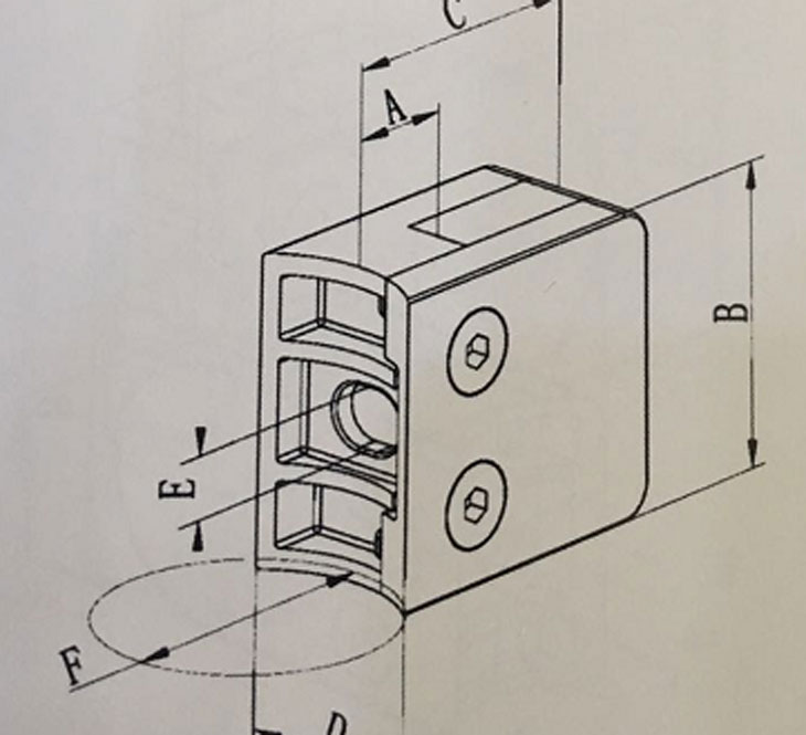 擋板式45*45弧度結(jié)構(gòu)圖 擋板式45*45弧度結(jié)構(gòu)圖
