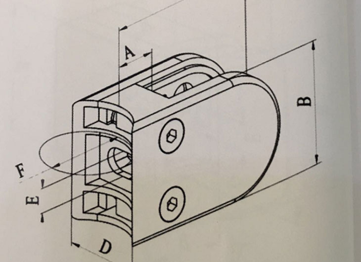 45*45弧底 玻璃夾結(jié)構(gòu)圖 45*45弧底 玻璃夾結(jié)構(gòu)圖
