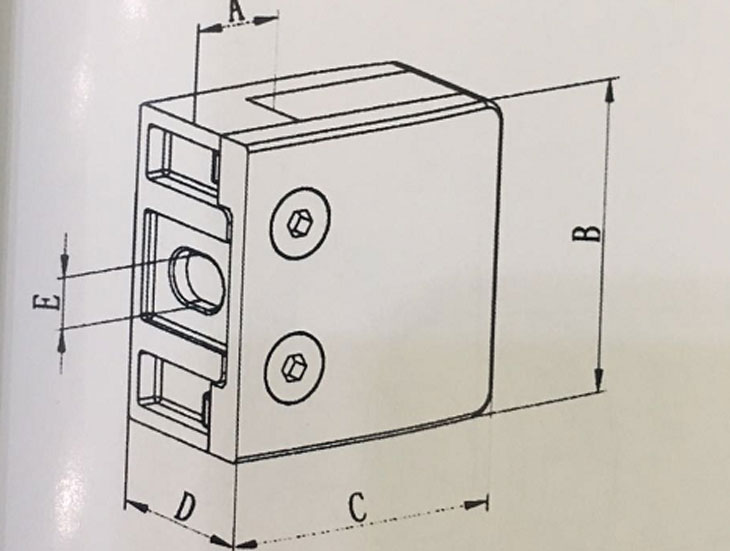 55*55 平底 玻璃夾結(jié)構(gòu)圖 55*55 平底 玻璃夾結(jié)構(gòu)圖