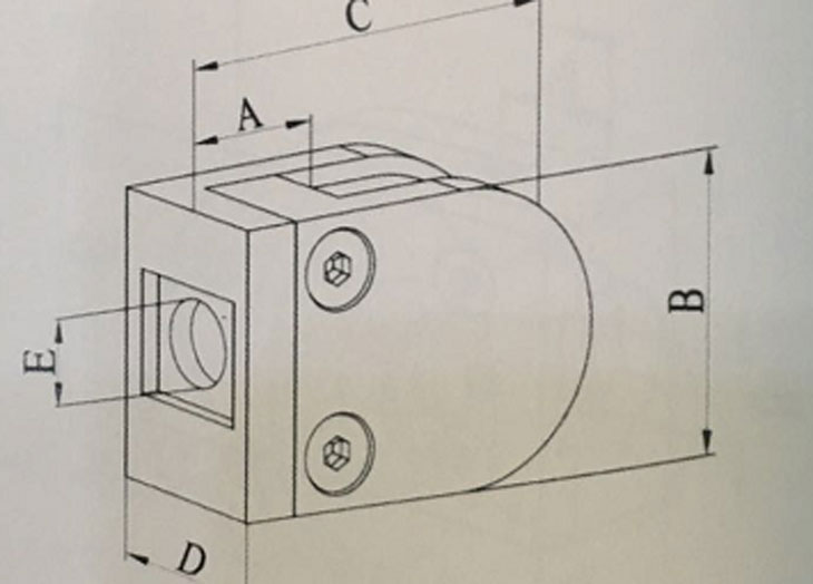 38*52平底 玻璃夾結(jié)構(gòu)圖 38*52平底 玻璃夾結(jié)構(gòu)圖
