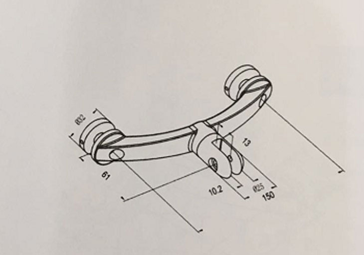雙邊玻璃爪結(jié)構(gòu)圖