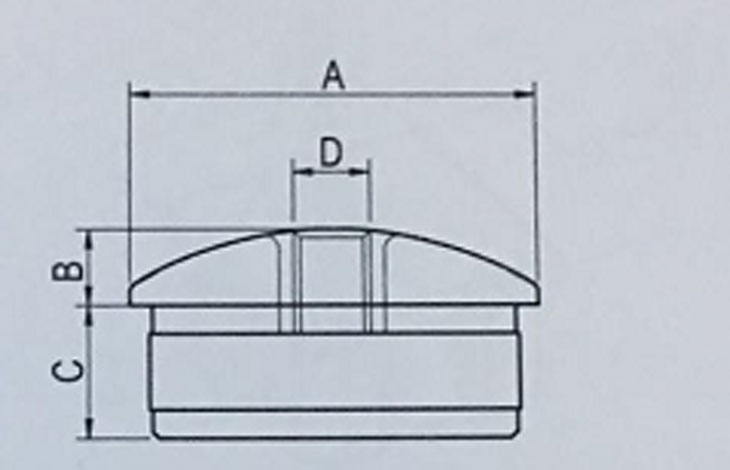  弧面管帽結(jié)構(gòu)圖
