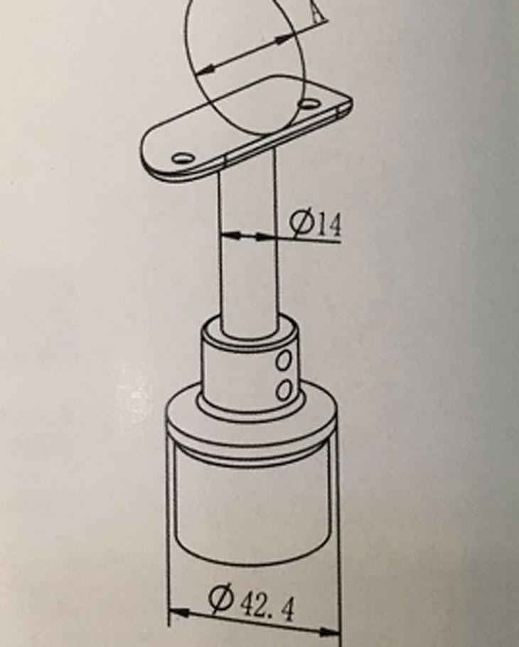 可調高度管托結構圖