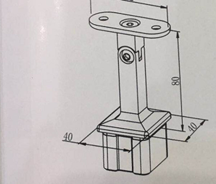可調(diào)高度管托結(jié)構(gòu)圖