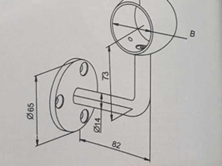 圓環(huán)扶手托架結(jié)構(gòu)圖