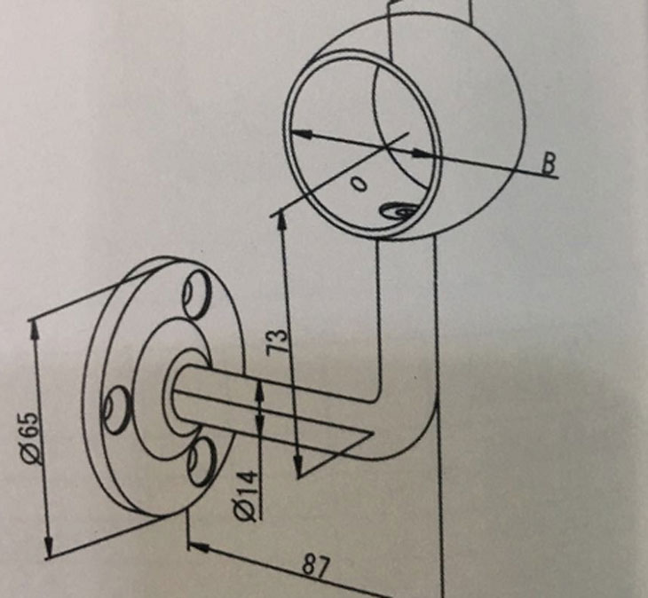 圓環(huán)扶手 墻座結(jié)構(gòu)圖 圓環(huán)扶手 墻座結(jié)構(gòu)圖