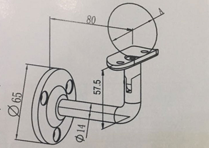 扶手 托架結(jié)構(gòu)圖 扶手 托架結(jié)構(gòu)圖