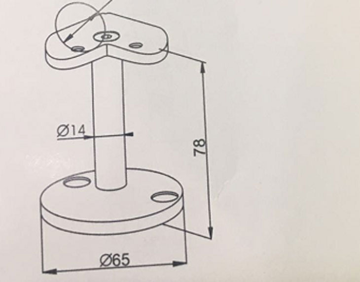 90度轉角扶手結構圖 90度轉角扶手結構圖
