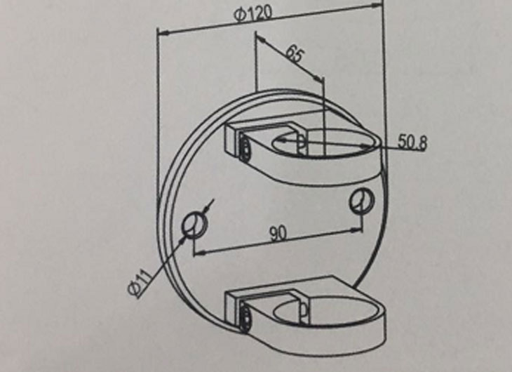 管夾座結(jié)構(gòu)圖 管夾座結(jié)構(gòu)圖