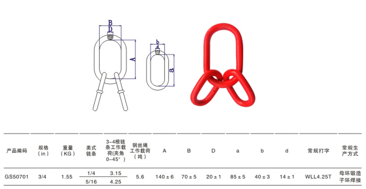 A345美式模鍛子母環(huán)參數(shù)詳情 A345美式模鍛子母環(huán)參數(shù)詳情