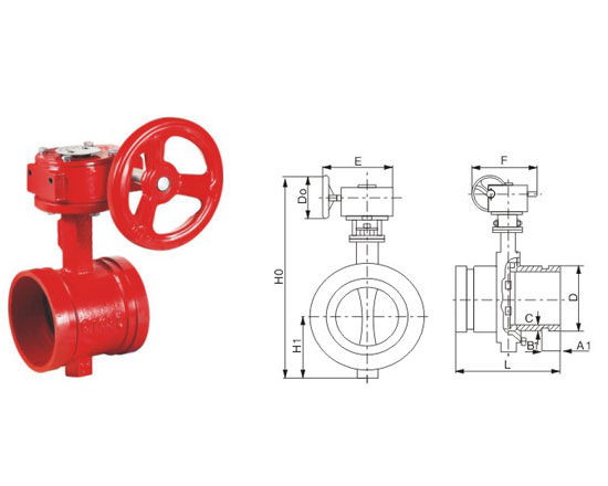 渦輪對夾蝶閥D371X-16主圖