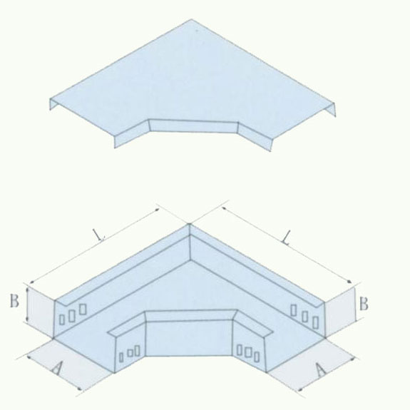 XQJ-C-02A型水平彎通槽式電纜橋架 XQJ-C-02A型水平彎通槽式電纜橋架